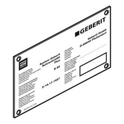 Geberit Hinweisschild für Rohrschott 90 Plus... GEBERIT-241896001 4025416724360 (Abb. 1)