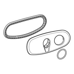 Geberit Blende mit Dichtungssatz für Geberit AquaClean8000plus, Hochglanz verchromt... GEBERIT-250094211 4025416712626 (Abb. 1)
