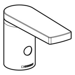 Geberit Armaturenkörper mit Öffnung, für Typ 186 Waschtischarmatur, Hochglanz verchr... GEBERIT-242245001 4025416720409 (Abb. 1)