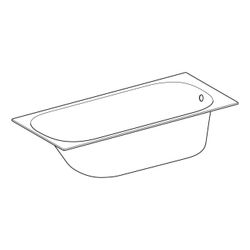 Geberit Soana Rechteckbadewanne schmaler Rand 170x75cm, Gesamtvolumen 233l... GEBERIT-554006011 4022009355192 (Abb. 1)
