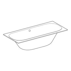 Geberit Soana Rechteckbadewanne schmaler Rand, Duo 180x80cm, Gesamtvolumen 212l... GEBERIT-554007011 4022009355208 (Abb. 1)