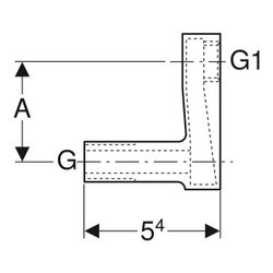 Geberit Nippel exzentrisch, Hochglanz verchromt... GEBERIT-215293211 4025416027492 (Abb. 1)