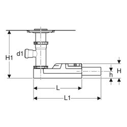 Geberit Duschbodenablauf mit Zulauf Außendurchmesser 50mm... GEBERIT-154059001 4025410592385 (Abb. 1)