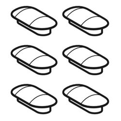 Geberit Set Puffer für WC-Sitz, WC-Deckel für Geberit AquaClean Mera, 6 Stück... GEBERIT-243219001 4025416429401 (Abb. 1)