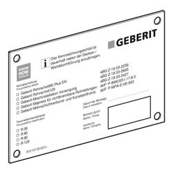 Geberit Kennzeichnungsschild für Rohrabschottungen... GEBERIT-348309001 4025410645944 (Abb. 1)