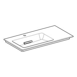 Geberit ONE Möbelwaschtisch Abgang horizontal Ablagefläche rechts 90x48cm HL links o... GEBERIT-505007001 4025410593580 (Abb. 1)