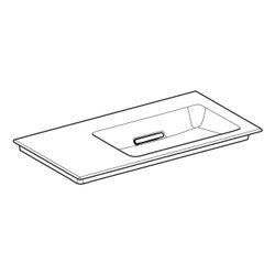 Geberit ONE Möbelwaschtisch Abgang horizontal Ablagefl. links 90x48cm o. ohne Hahnlo... GEBERIT-505013001 4025410593719 (Abb. 1)