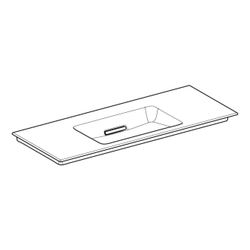 Geberit ONE Möbelwaschtisch Abgang horizontal, B 120cm T 48cm ohne Hahnloch, ohne Üb... GEBERIT-505016001 4025410593740 (Abb. 1)