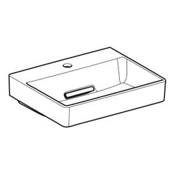Geberit ONE Aufsatzwaschtisch rechteckig Abgang horiz. 50cm T 41cm Hahnloch mittig o... GEBERIT-505024001 4025410593795 (Abb. 1)