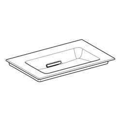 Geberit ONE Möbelwaschtisch Abgang horizontal, B 75cm T 48cm ohne Hahnloch, ohne Übe... GEBERIT-505003001 4025410593542 (Abb. 1)