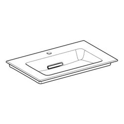 Geberit ONE Möbelwaschtisch Abgang horizontal, B 75cm T 48cm Hahnloch mittig, ohne Ü... GEBERIT-505004001 4025410593559 (Abb. 1)