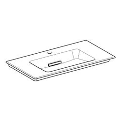 Geberit ONE Möbelwaschtisch Abgang horizontal, B 90cm T 48cm Hahnloch mittig, ohne Ü... GEBERIT-505006001 4025410593573 (Abb. 1)