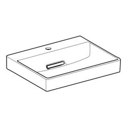 Geberit ONE Waschtisch Abgang horizontal, B 60cm, Tiefe 48cm, Hahnloch mittig, ohne ... GEBERIT-505034001 4025410593870 (Abb. 1)