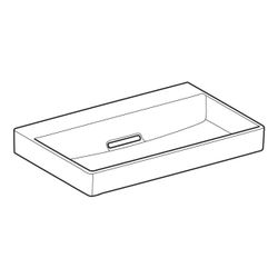 Geberit ONE Waschtisch Abgang horizontal, B 75cm, Tiefe 48cm, ohne Hahnloch, ohne Üb... GEBERIT-505035001 4025410593887 (Abb. 1)