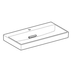 Geberit ONE Waschtisch Abgang horizontal, B 90cm, Tiefe 48cm, Hahnloch mittig, ohne ... GEBERIT-505038001 4025410593917 (Abb. 1)