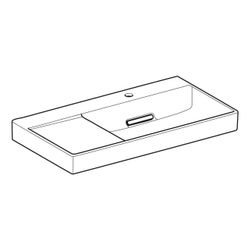 Geberit ONE Waschtisch Abgang horizontal Ablagefläche links 90x48cm Hahnloch rechts ... GEBERIT-505043001 4025410593948 (Abb. 1)