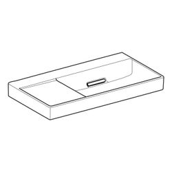 Geberit ONE Waschtisch Abgang horizontal Ablagefläche links 90cm T 48cm o. ohne Hahn... GEBERIT-505044001 4025410593955 (Abb. 1)