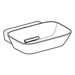 Geberit ONE Aufsatzwaschtisch Schalenform Abgang horizontal 50x42,5cm Hahnloch mitti... GEBERIT-505051001 4025410594020 (Abb. 1)