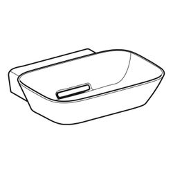 Geberit ONE Aufsatzwaschtisch Schalenform Abgang horizontal 50x42,5cm ohne ohne Hahn... GEBERIT-505052001 4025410594037 (Abb. 1)