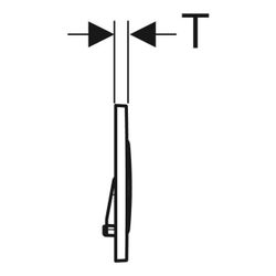 Geberit Sigma 20 Drückerplatte mit 2-Mengen-Spülung, Edelstahl gebürstet/poliert, ea... GEBERIT-115882SN1 4025416544906 (Abb. 1)