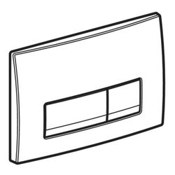 Geberit Delta 50 Drückerplatte, 2-Mengen-Spülung, Mattverchromt... GEBERIT-115105465 4025410653208 (Abb. 1)