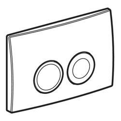 Geberit Delta 25 Drückerplatte, 2-Mengen-Spülung, Mattverchromt... GEBERIT-115125465 4025410652942 (Abb. 1)