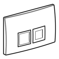 Geberit Delta 25 (vormals Delta 35) Drückerplatte, 2-Mengen-Spülung, Weiß... GEBERIT-115135115 4025410653000 (Abb. 1)