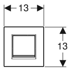 Geberit Typ 20 (Typ 30) Drückerplatte Urinalsteuerung mit pneumatischer Spülauslösun... GEBERIT-116017KN1 4025416520894 (Abb. 1)