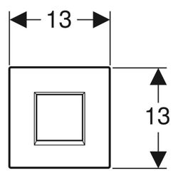 Geberit Typ 20 (Typ 30) Abdeckplatte zu Urinalsteuerung Infrarot verchromt... GEBERIT-243271KN1 4025416521884 (Abb. 1)