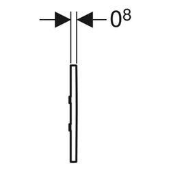Geberit Typ 20 (Typ 30) Abdeckplatte Urinalsteuerung mit elektronischer Spülauslösun... GEBERIT-116027KN1 4025416521136 (Abb. 1)
