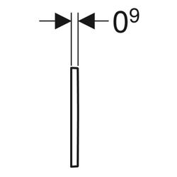 Geberit Typ 20 (Typ 30) Drückerplatte für Urinalsteuerung mit pneumatischer Spülausl... GEBERIT-243270KN1 4025416522072 (Abb. 1)