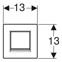 Geberit Typ 20 (Typ 30) Drückerplatte für Urinalsteuerung mit pneumatischer Spülausl... GEBERIT-243270KN1 4025416522072 (Abb. 1)