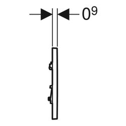 Geberit Typ 20 (Typ 30) Drückerplatte Urinalsteuerung mit pneumatischer Spülauslösun... GEBERIT-116017KN1 4025416520894 (Abb. 1)