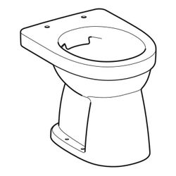 Geberit Renova Stand-WC Flachspüler, Abgang vertikal, Rimfree Tiefe 47cm, Weiß/KeraT... GEBERIT-501985008 4025410605085 (Abb. 1)