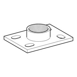 Geberit Grundplatte rechteckig, Vierloch, mit Gewindemuffe G 2″... GEBERIT-362874261 4025410646132 (Abb. 1)