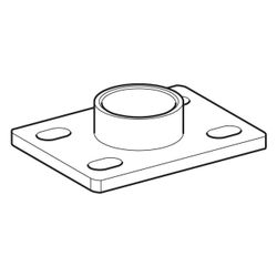 Geberit Grundplatte rechteckig, 16x12x3,6cm, G 2", Stahl, Galvanisch verzinkt... GEBERIT-362874261 4025410646132 (Abb. 1)