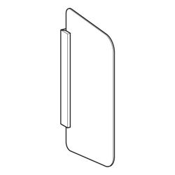 Geberit Urinaltrennwand Glas Halterung Aluminium gebürstet, Glas Anthrazit, satinier... GEBERIT-115211CD1 4025416561569 (Abb. 1)