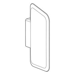 Geberit Urinaltrennwand Alpinweiß, Kunststoff, Länge 42cm Breite 7,6cm Höhe 76cm, zu... GEBERIT-115202111 4025416522539 (Abb. 1)