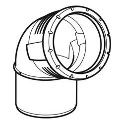 Geberit Silent-Pro Bogen 67,5 Grad, Außendurchmesser 75mm... GEBERIT-393323141 4025416475507 (Abb. 1)