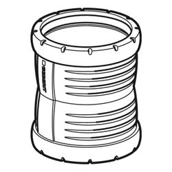 Geberit Silent-Pro Doppelsteckmuffe Außendurchmesser 50mm... GEBERIT-393216141 4025416473916 (Abb. 1)