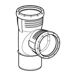 Geberit Silent-Pro Abzweig 87, 5° Außendurchmesser 125mm... GEBERIT-393650141 4025416453185 (Abb. 1)