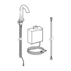 Geberit Piave Waschtischarmatur Standmontage, Netzbetrieb, mit Aufputz-Funktionsbox ... GEBERIT-116161211 4025416833741 (Abb. 1)