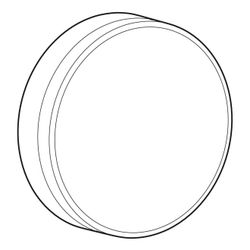 Geberit Split Betätigungsrosette für Badewannenablauf mit Drehbetätigung, Mattschwar... GEBERIT-245431141 4025410626523 (Abb. 1)