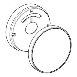 Geberit Split Betätigungsrosette für Badewannenablauf mit Drehbetätigung, Zulauf, Ma... GEBERIT-245432141 4025410626516 (Abb. 1)