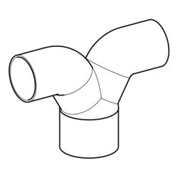 Geberit Silent db20 Hosenabzweig 2x90 Grad Außendurchmesser 110mm... GEBERIT-310481141 4025410603340 (Abb. 1)