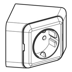Geberit Steckdosenelement für Geberit ONE Spiegelschrank... GEBERIT-502669001 4025410733054 (Abb. 1)