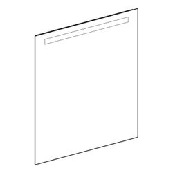 Geberit Option Basic Square Lichtspiegel Beleuchtung oben, 80x90x3cm, Aluminium elox... GEBERIT-502813001 4025410060266 (Abb. 1)