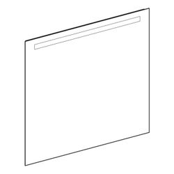 Geberit Option Basic Square Lichtspiegel Beleuchtung oben, 100x90x3cm, Aluminium elo... GEBERIT-502814001 4025410060273 (Abb. 1)