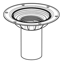 Geberit Einlaufstutzen rund, für Duschbodenablauf für Bodenbeläge aus PVC... GEBERIT-244473001 4025410743428 (Abb. 1)