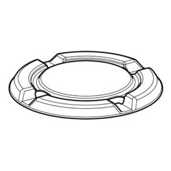 Geberit Bauschutz rund, für Duschbodenablauf für Bodenbeläge aus PVC... GEBERIT-244474001 4025410743442 (Abb. 1)